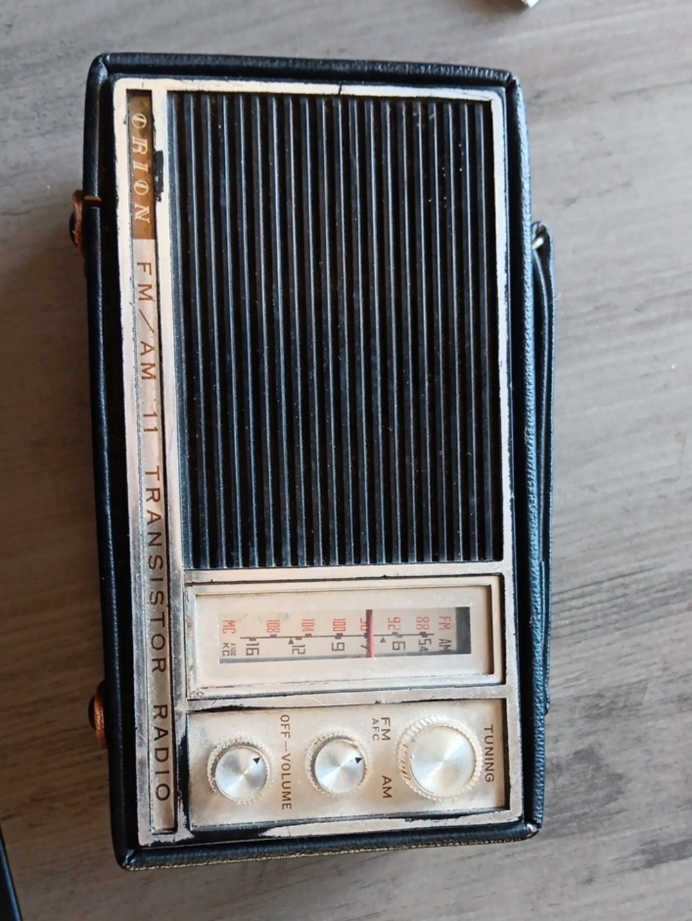 Vintage Orion Portable AM/FM Transistor Radio - Black